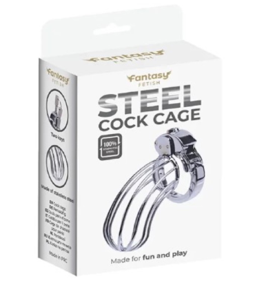 Metalni kavez za penis od nerđajućeg čelika, sa ključem – 13 cm FT001165-4